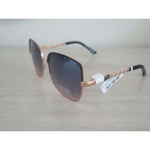 Jessica Simpson J6101 OXRGD Women's Brown/Gold Oversized Sunglasses - Picture 11 of 12